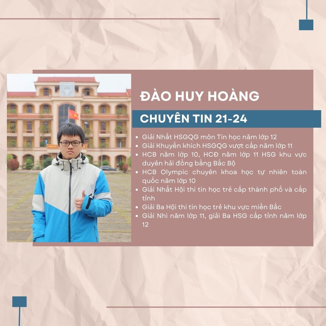 Đào Huy Hoàng cùng những điều chưa kể về giải Nhất quốc gia môn Tin năm học 2023-2024